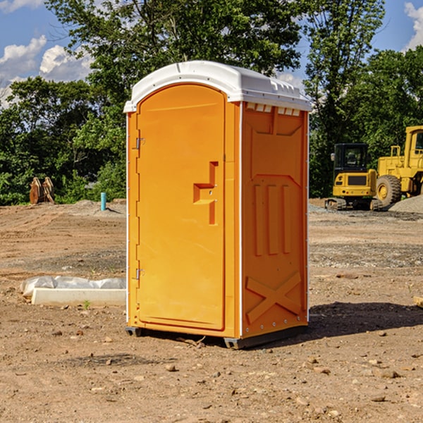 how often are the porta potties cleaned and serviced during a rental period in Johnstown